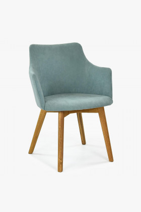 Sessel mit Armlehne Eiche Minze moderner Komfortstuhl